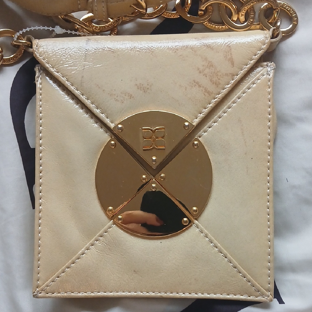 BCBGMaxAzria Cream and Gold Mini Bag